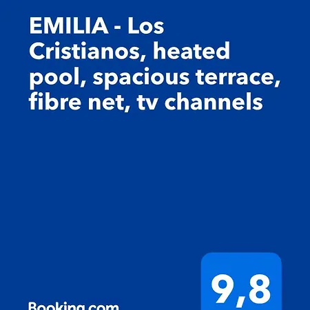Emilia - Cristianos, Heated Pool, Spacious Terrace, Fibre Net, Tv Channels Apartmán *